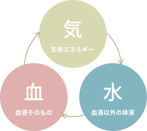 気・血・水の関係図